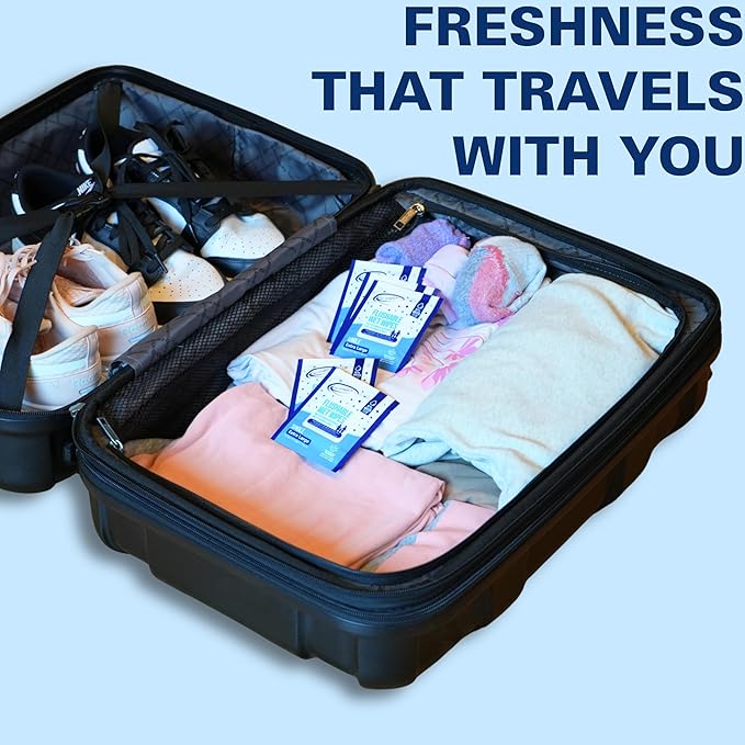 Air Jungles Flushable Wipes Individually Wrapped 50 Count (Pack of 2), with Aloe Vera & Vitamin E, Travel Size Wet Cleansing Wipes for Adult, Fresh Scent, Alcohol Free - XL 7 × 7 in