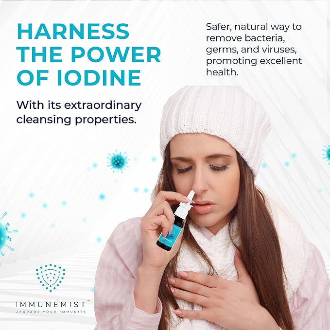 ImmuneMist™ Nasal and Oral Cleanse Bundle - Iodine Throat Spray and Nasal Iodine Spray - Up to 500 Doses - Made in The USA