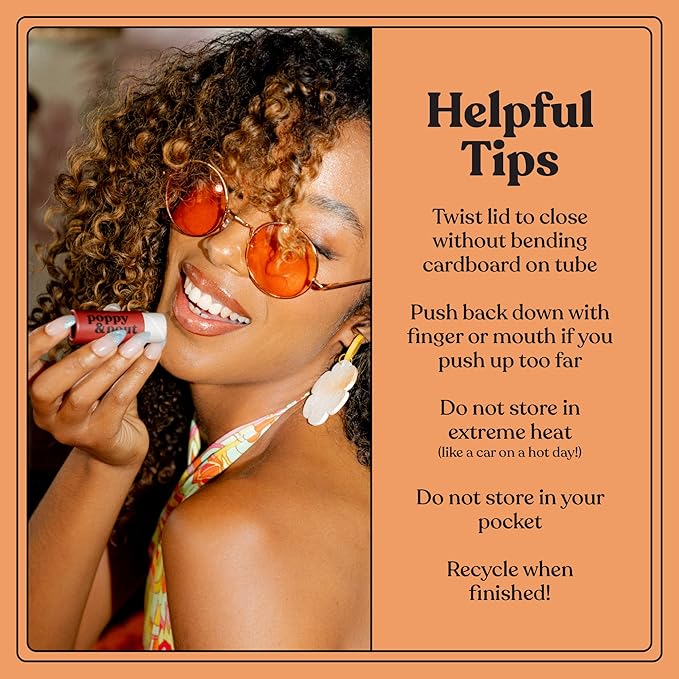 Jumbo Lip Balm Gift Set (3-Pack, Warm Flavors) | Poppy & Pout All Natural Lip Balms & Moisturizers | Hydrates with Beeswax, Vitamin E, Organic Coconut Oil | Cruelty-Free | Recyclable Cardboard Tube