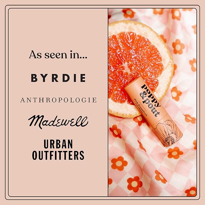 Jumbo Lip Balm Gift Set (10-Pack) | Poppy & Pout All Natural Lip Balms & Moisturizers | Hydrates with Beeswax, Vitamin E, Organic Coconut Oil | Cruelty-Free | Lip Balm in Recyclable Cardboard Tube