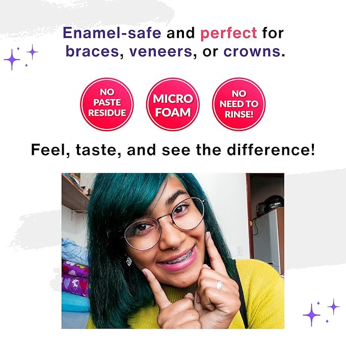 Dual-Action Stain Removal Aligner/Retainer Cleaner and Teeth Whitening Foam- Hydrogen Peroxide-Good for Invisalign, ClearCorrect, SmileDirectClub, Byte -Oral Care-Foam Toothpaste, 2-Pack