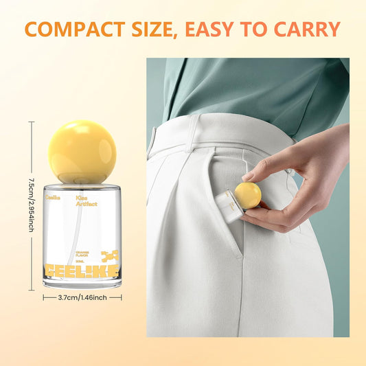 Oral Spray – Fresh Breath, Dual Cooling Experience & Convenient On-The-Go Design – Perfect for Freshening Breath Anywhere, Anytime (Orange, 2 Count)