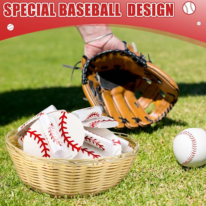 35 Pack Christmas Lip Balm Gifts Bulk Baseball Natural Moisturizing Lipstick Set Baseball Party Favors Sports Gift for Team Teen Adults Birthday Party Game Decorations Team Inspirational Gifts