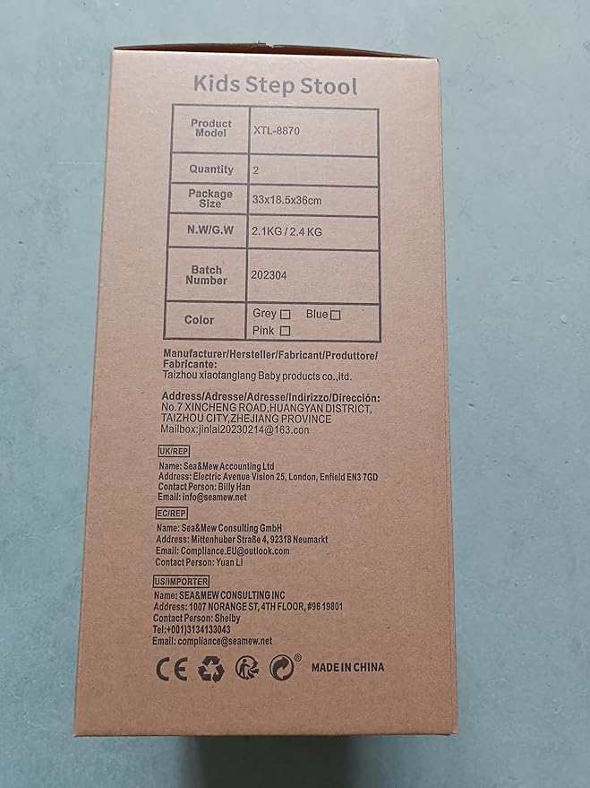 COOSEYA 2 Step Stools for Kids,Toddler Step Stool for Bathroom Sink,No-Slip Double up Stepping for Toddlers Bathroom, Multifunctional Toilet Potty Stool for Kids,Toilet Potty Training(2 Packs)