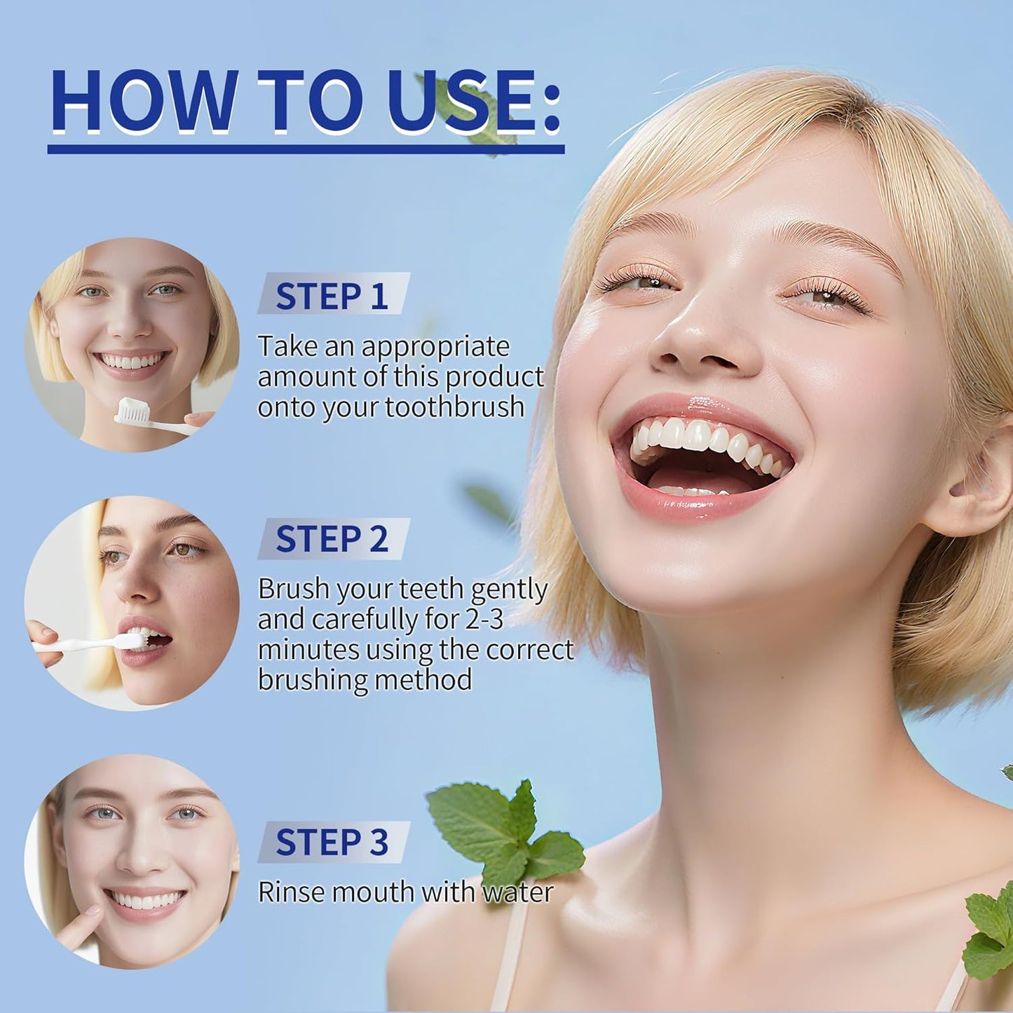 Hotluck HAP Fluoride Free Toothpaste，Nano Hydroxyapatite Toothpaste，Enamel Repair & Remineralization，Whitening，Fresh Breath，Natural Mint，4oz (Pack of 1)