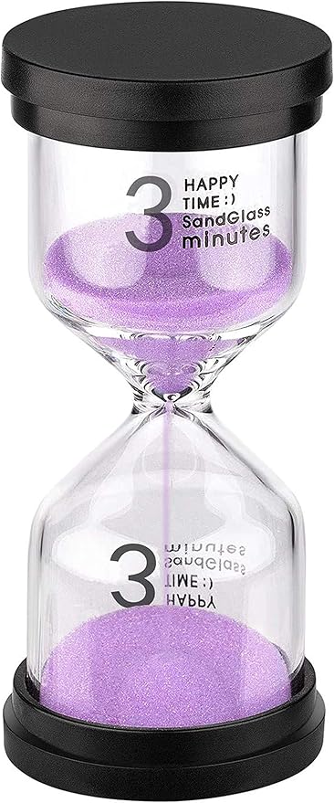 SuLiao Hourglass 3 Minute Sand Timer：Colorful Sand Clock, Small Reloj De Arena Three Minutos, Plastic Hour Glass Sandglass for Kids, Games, Classroom, Kitchen, Decor
