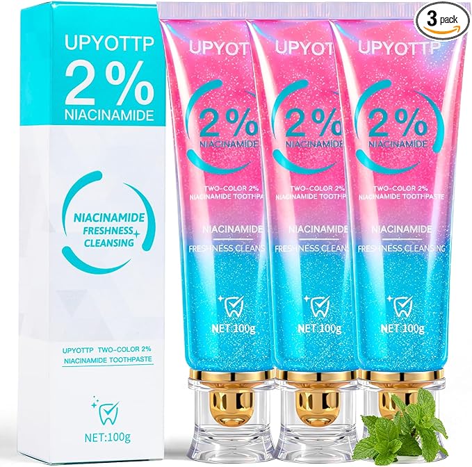 Niacinamide Whitening Toothpaste, Niacinamide Intensive Whitening Toothpaste, Fresh Breath, Improves Gum Health,Fluoride-Free, Suitable for Sensitive Teeth(3pcs)