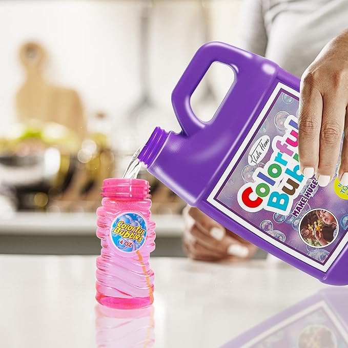 Lulu Home Bubble Concentrated Solution, 1 L/ 33.8 OZ Bubble Refill Solution for Kids Bubble Machine, Giant Bubble Wand, Bubble Blower Toys, Halloween Party Favors (Purple)
