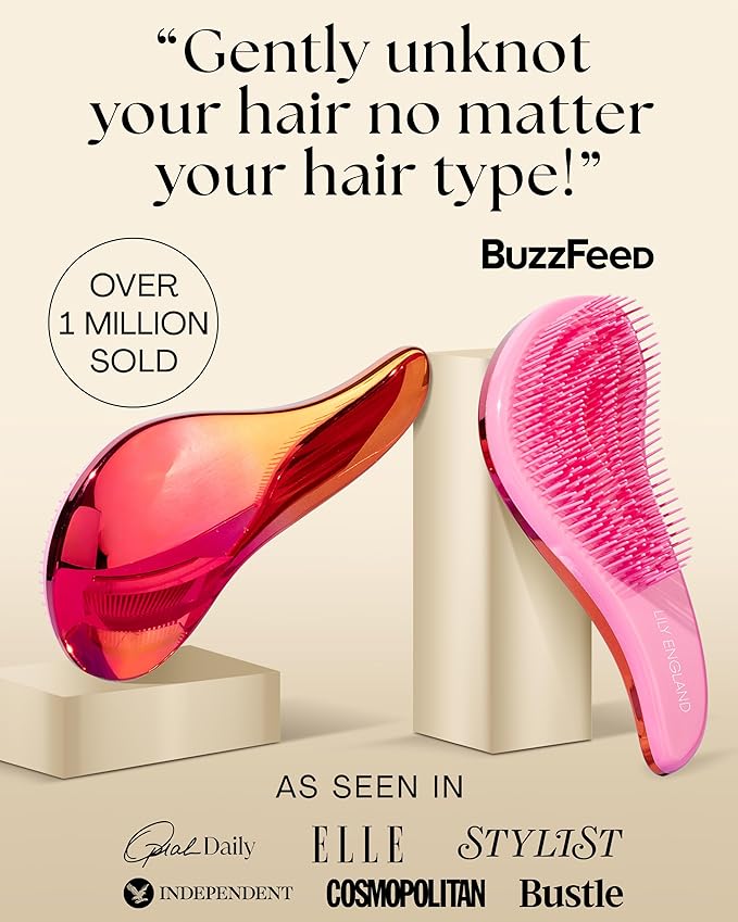 Detangler Brush & Wide Tooth Comb Hair Brush Gift Set - Ideal Gifts Under 10 Dollars for Womens Stocking Stuffers & Teenage Girls Gifts Ideas, Blue