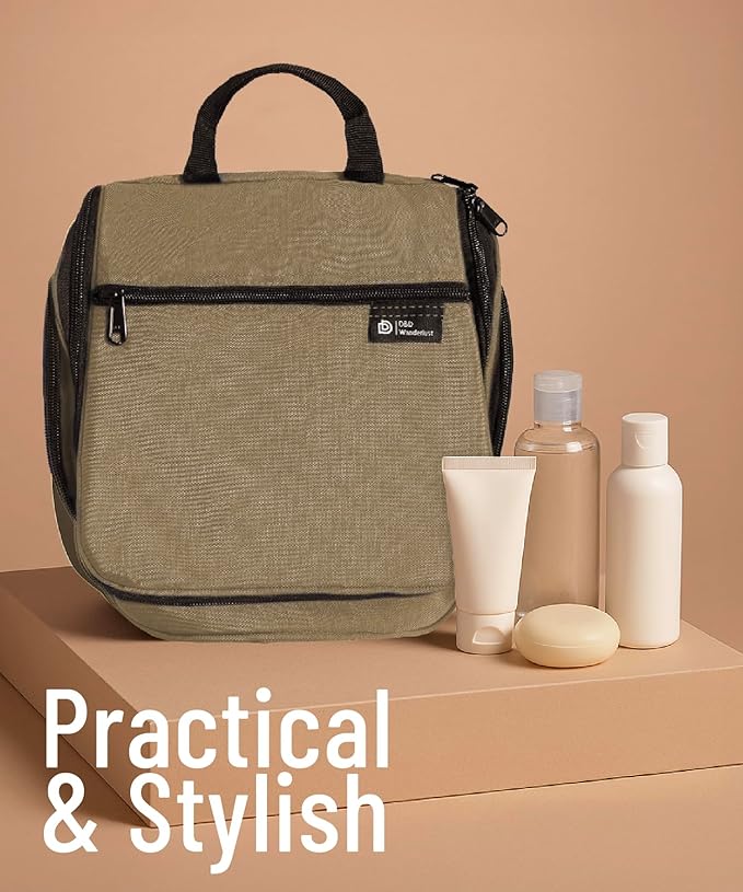 DD D&D Wanderlust D&D Hanging Travel Toiletry Bag for Men and Women – Cosmetics, Makeup and Toiletries Organizer Kit with 10 Compartments