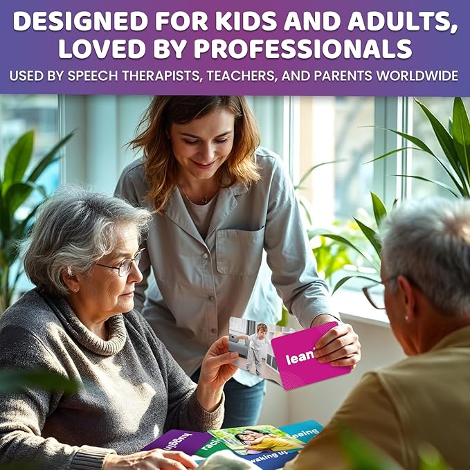 QUOKKA 364 Flash Cards for Kids Adults - Real-Life Large Preschool Flash Cards for Speech Therapy, ABA Therapy, ESL Teaching, Early Childhood Education, 7 Vocabulary Building Categories with Emotions