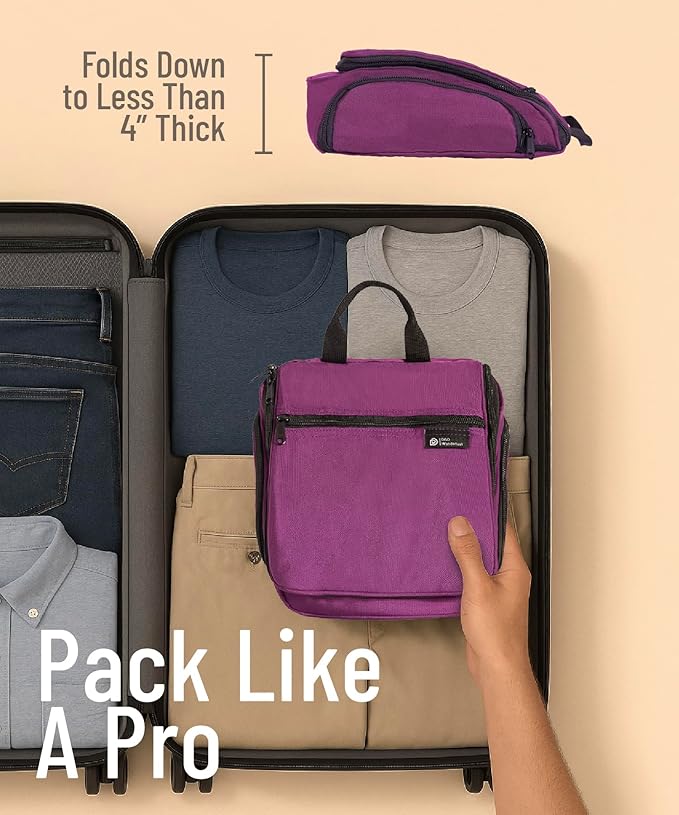 DD D&D Wanderlust D&D Hanging Travel Toiletry Bag for Men and Women – Cosmetics, Makeup and Toiletries Organizer Kit with 10 Compartments