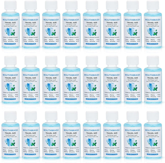 Travel Mouthwash Bulk, 1.2 Oz/35ml Mini Mouthwash Bulk, for Freshening Breath, Easy to Carry, Suitable for Work, Travel, Hotels, Dating Essentials (100-PACK)