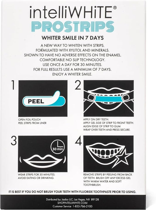 Prostrips - 12 Shades Whiter Teeth - 28 Enamel Safe REMINERALIZING Gentle Strips – 97% no Sensitivity
