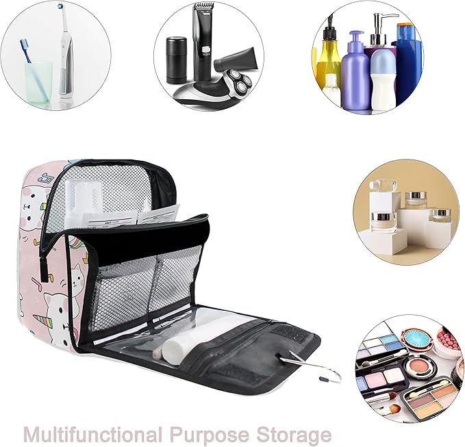 senya Hanging Travel Toiletry Bag Kit Makeup Case Cosmetics Organizer for Men Women