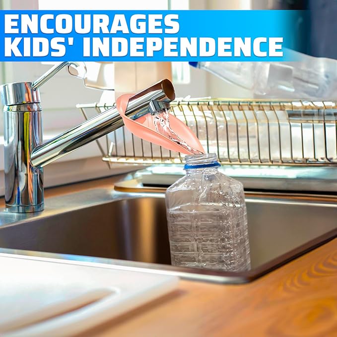 Toddler Faucet Extender for Bathroom Sink - 3Pcs Extension Faucet Cover Bathtub Baby Sink Attachment for Washing Face Hand Washing - Long Extend Water Faucet Extender Toddler Sink Fun Gadgets