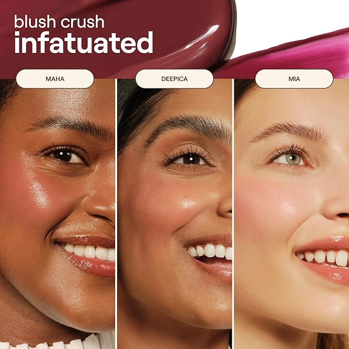 Live Tinted Blush Crush Liquid Blush - Creamy Blush for All Skin Tones, Skincare-Powered With Peony Extract, Açai Fruit Oil, and Vitamin C Infused Liquid Makeup Blush, 1 oz - Berry