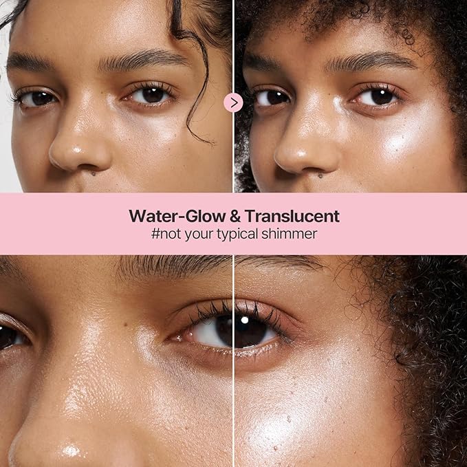 2aN Pure Glash Highlighter – Glass-Like Sheen Powder Highlighter for a Natural, Radiant Glow | Buildable, Long-Lasting, Lightweight Formula (WAVE, 0.8oz)