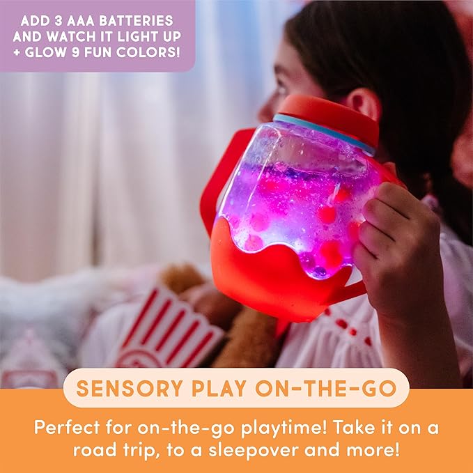 Glo Pals Play Pack Bundle with Sensory Play Jar, Water-Activated Light-Up Cubes, and Fun Fillers - Sensory Toys for Toddlers - Sensory Toy Kit with Light Up Cubes for Bathtub - Barnyard Blast