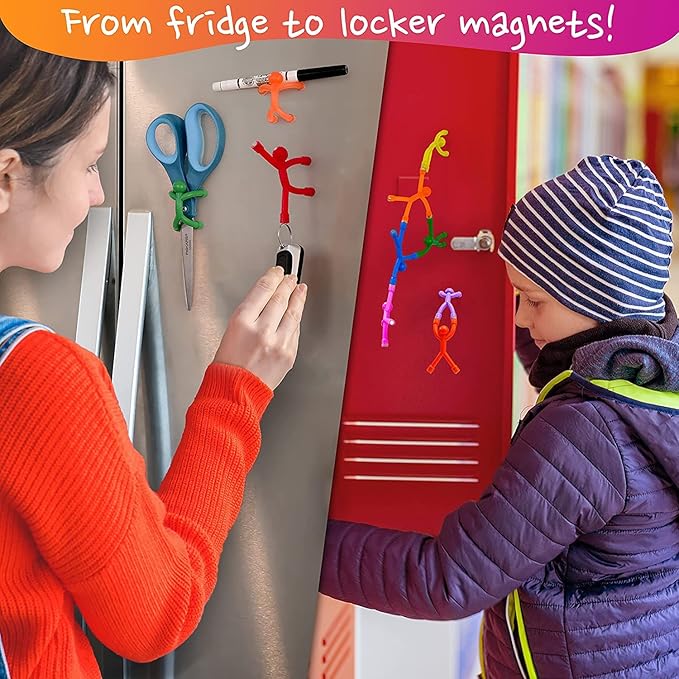 MAGMEN Magnetic Fidget Toys Travel Entertainment for Kids Ages 3+ | STEM Sensory Toys for Airplane, Car Trips & Quiet Play. 40-Piece Mixed Combination