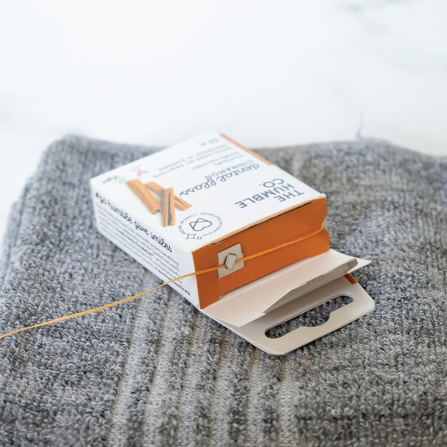 The Humble Co. Dental Floss (4pack) - Vegan, Waxed Dental Floss with Xylitol, 55 Yards of Adult and Kids Floss for Gum Care and Dental Care (Cinnamon)