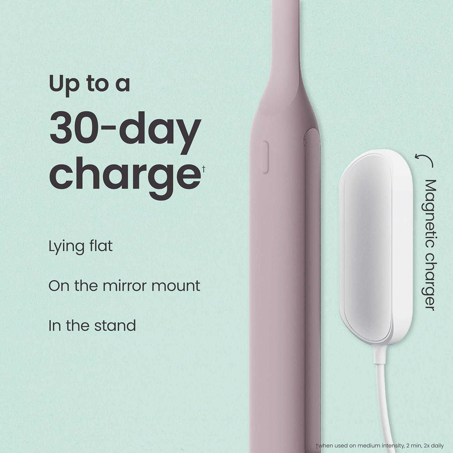 Quip Ultra Next Generation Smart Toothbrush - Timed Electric Toothbrush with Case - Replaceable Brush Head, Soft Bristles, Silicone Handle, 30-Day Battery Life - Travel Toothbrush - Dusk