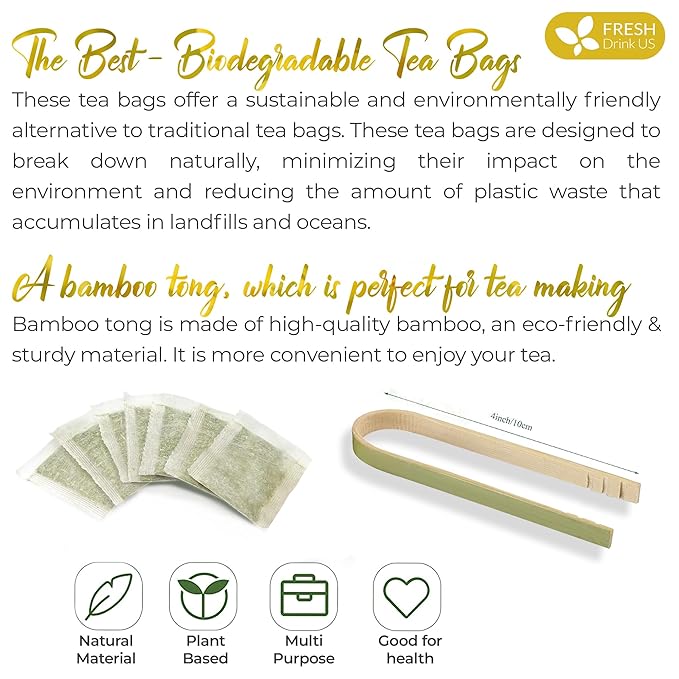 FreshDrinkUS, Premium 25 Mullein Leaf Tea For Lungs, Lung Detox For Smokers, Handmade, 100% Natural & Pure, Mullein Tea, No Sugar, No Caffeine, No Gluten, Vegan