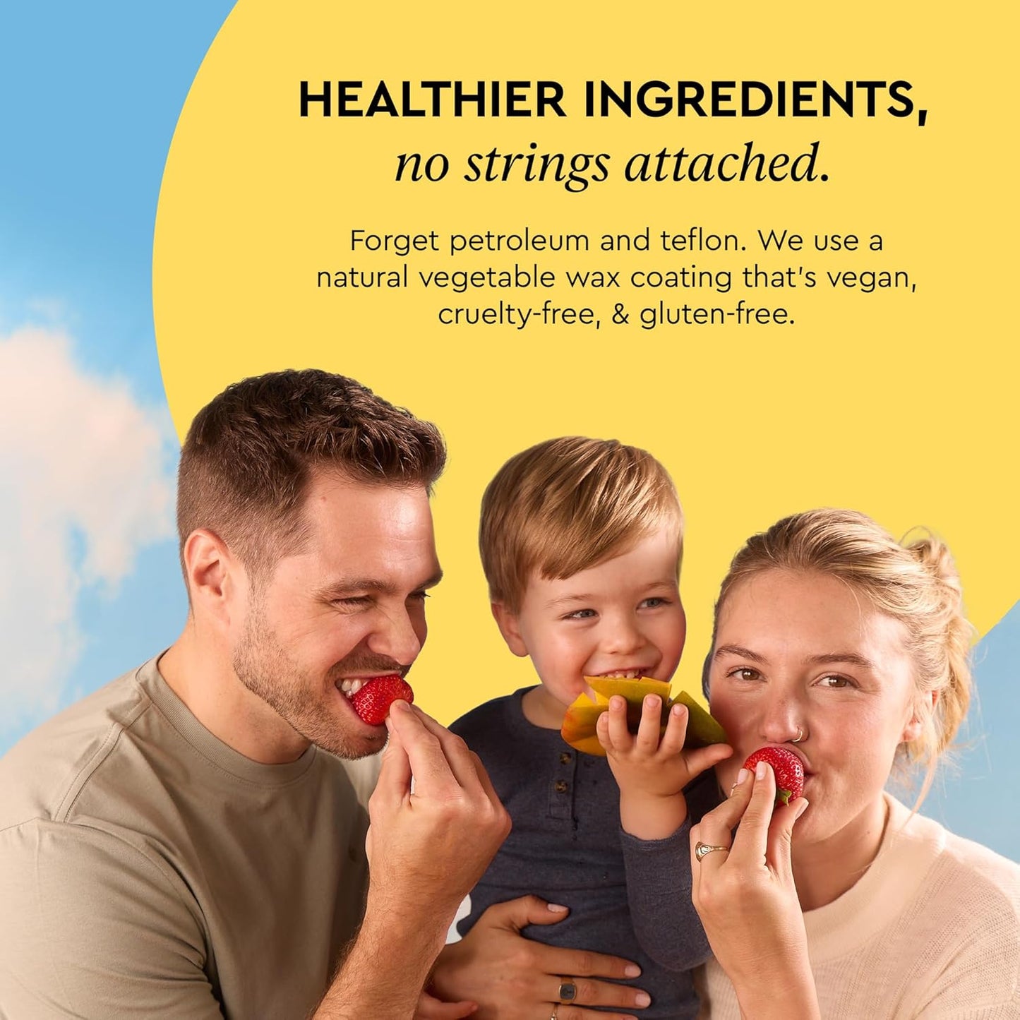 Boka Strawberry Mango Woven Dental Floss, Made from Natural Vegetable Wax, Teflon-Free, 30 Yards of Waxed Floss (Pack of 2)