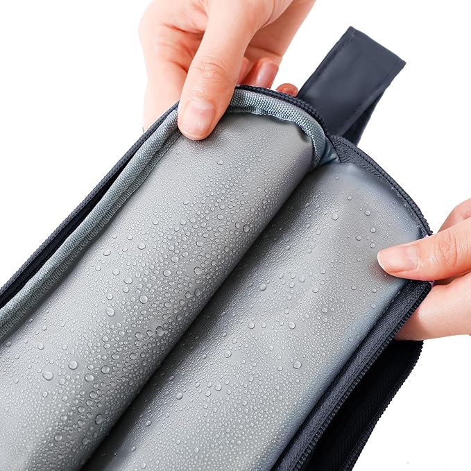 Kids Toiletry Bag for Boys, Travel Toiletry Bag for Little Young Boys Waterproof Hanging Wash Bag Toddler Traveling Toiletries, Red Soccer Balls