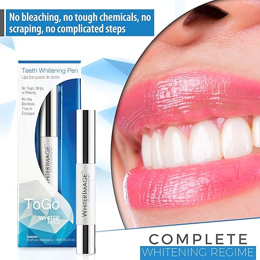 Togo Teeth Whitening Pen, Erases Stubborn Teeth Stains While Strengthening Enamel, Restorative Serum Gel That Reverses Enamel Damage from Bleaching