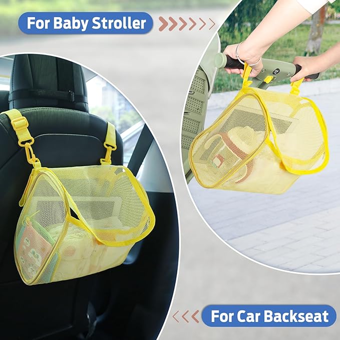 Bath Toy Storage, Goowin Bath Toy Holder, 3 Compartment Large Openings Bath Toy Organizer, Large Capacity Bath Tub Toy Holder, Kids Bathtub Toy Storage for Accessing & Sorting Toys (Yellow, Upgrade)