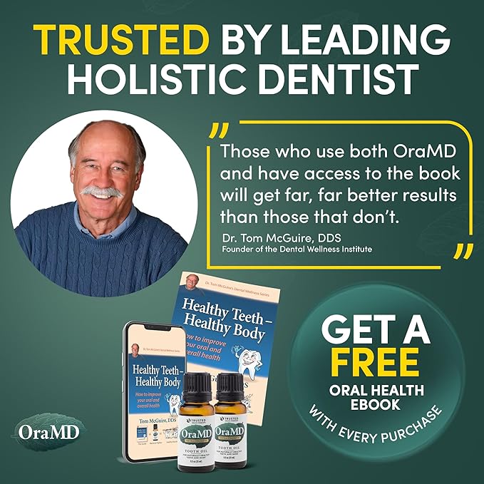 OraMD 4-in-1 Extra Strength Tooth Oil - Clinically Tested Gum Disease Treatment, Gingivitis Treatment and Sensitive Teeth and Gums - All-Natural (3 Pack)