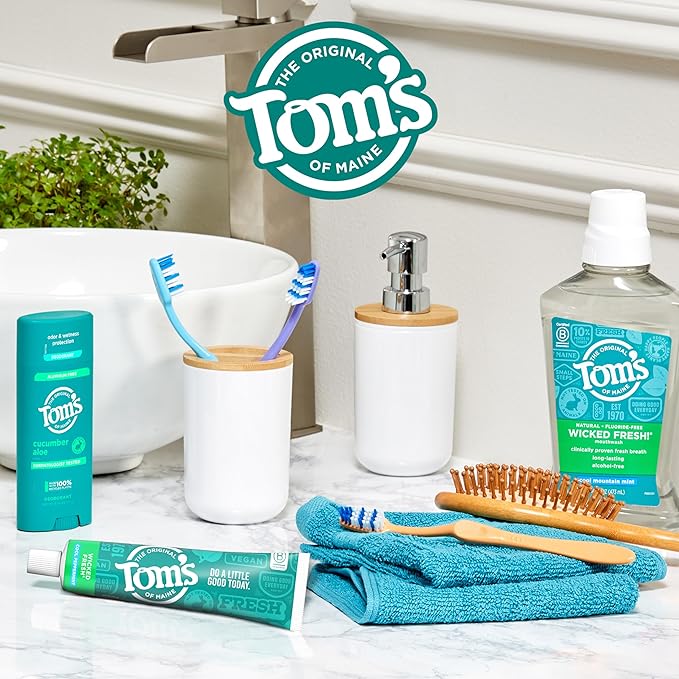 Tom's of Maine Wicked Fresh! Natural Fluoride Anticavity Toothpaste, 3 Pack, 4.0oz
