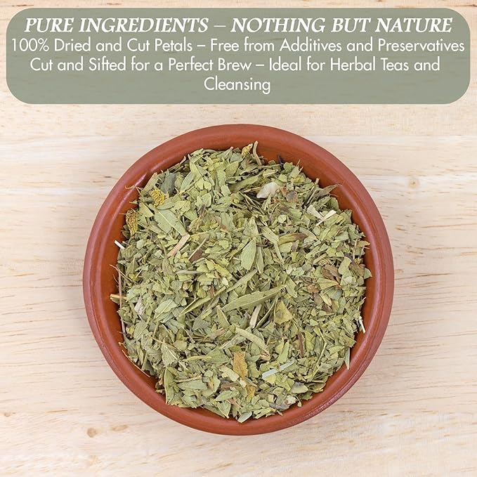 Cure Wid Pure Certified Organic Dried Senna Leaves 4oz Resealable Pack - Non-GMO Organic Senna Tea For Constipation Relief - Senna Leaf Tea To Support Digestion & Regulate Bowel Movements Hojas De Sen