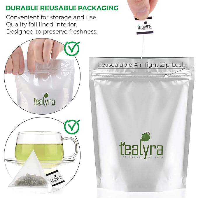 Tealyra - Lullaby - 25 Bags - Nettle - Hemp Leaves - Peppermint - Calming and Relaxing Herbal Loose Leaf Tea - Caffeine-Free - 25 Sachets