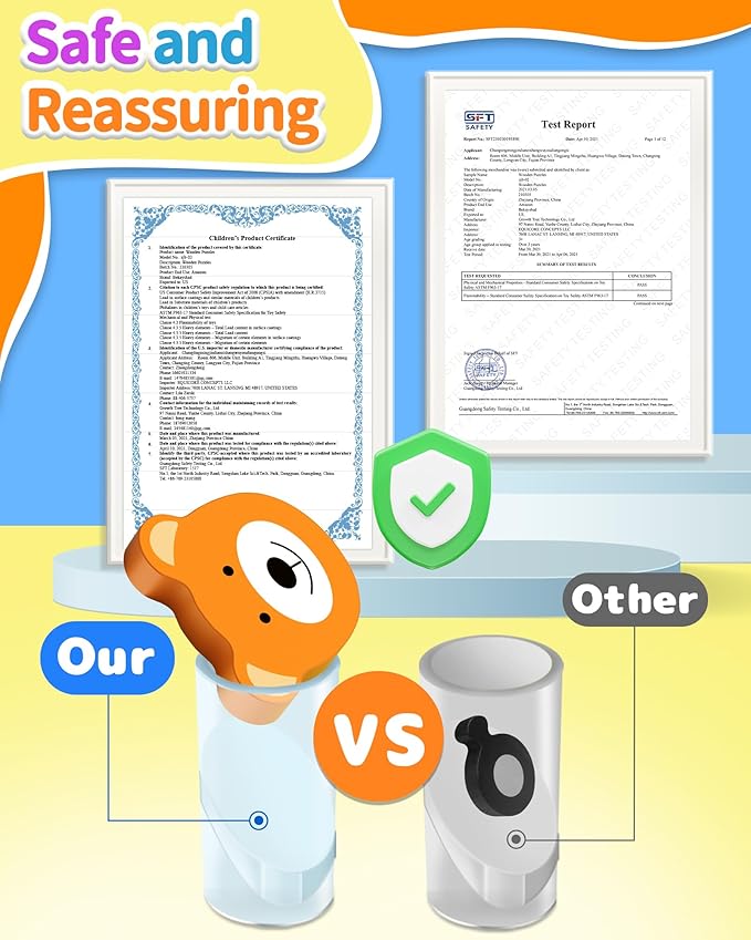 Bekayshad Wooden Puzzles Toddler Toys Gifts for 1 2 3 Year Old Girls Boys, 12 Pack Animal Jigsaw Puzzles Montessori Toys, Learning Educational Birthday Gifts for Girls Boys Ages 1-3