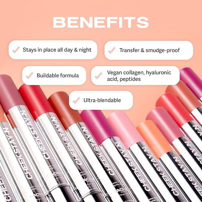 Sacheu Cheek STAY-N Liquid Blush for Cheeks — High Pigment, Buildable, Lightweight Cream Blush for Dewy & Radiant Flushed Cheeks — Long-lasting & Cruelty Free, Pretty in Pink Duo