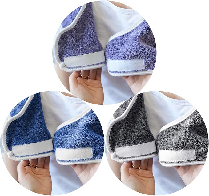 3 Pack Adult Bibs, Microfiber Super Soft Eating Cloth for Adults, Disabled, Adjustable, Dining Clothing Protector