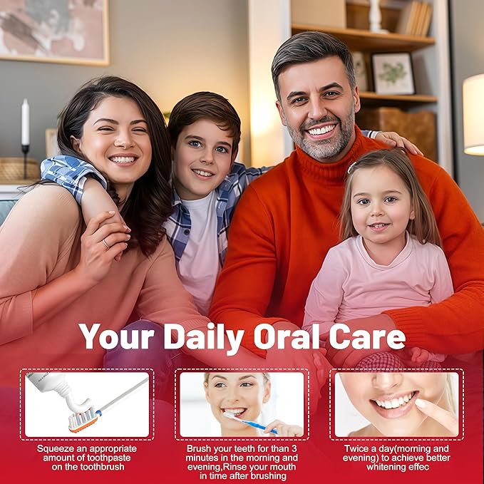 SP-6 Probiotic Whitening Toothpaste for Teeth Whitening/Brightening & Fresh Breath, 6 Probiotics Formula for Gum Health, Fluoride-Free, Minty Fresh Flavor,4.9 oz (1, Mint1)