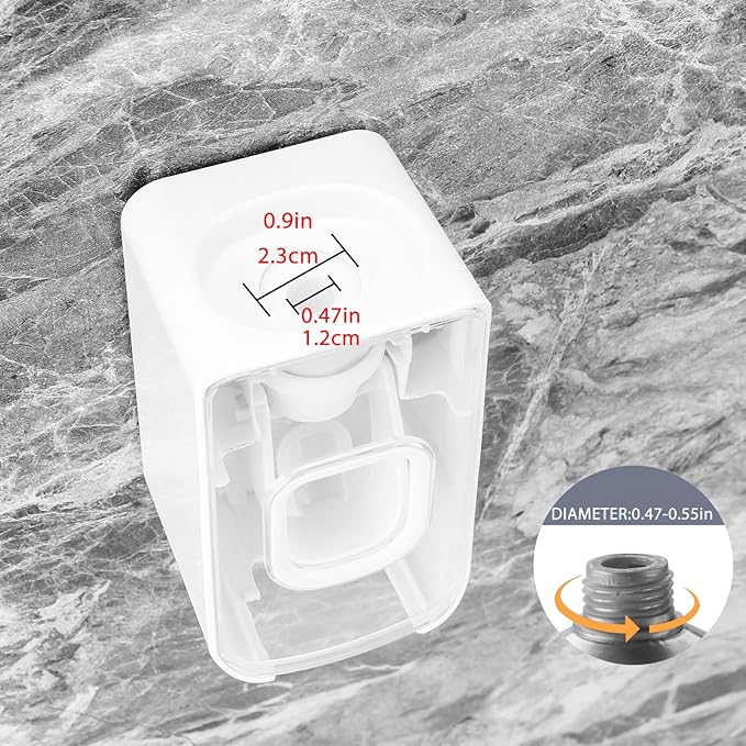 2 Slot Toothbrush Holder and Toothpaste Dispenser Wall Mounted, Automatic Toothpaste Squeezer, 2 in 1 Tooth Brush Toothpaste Organizer for Shower (Clear 2Pack)