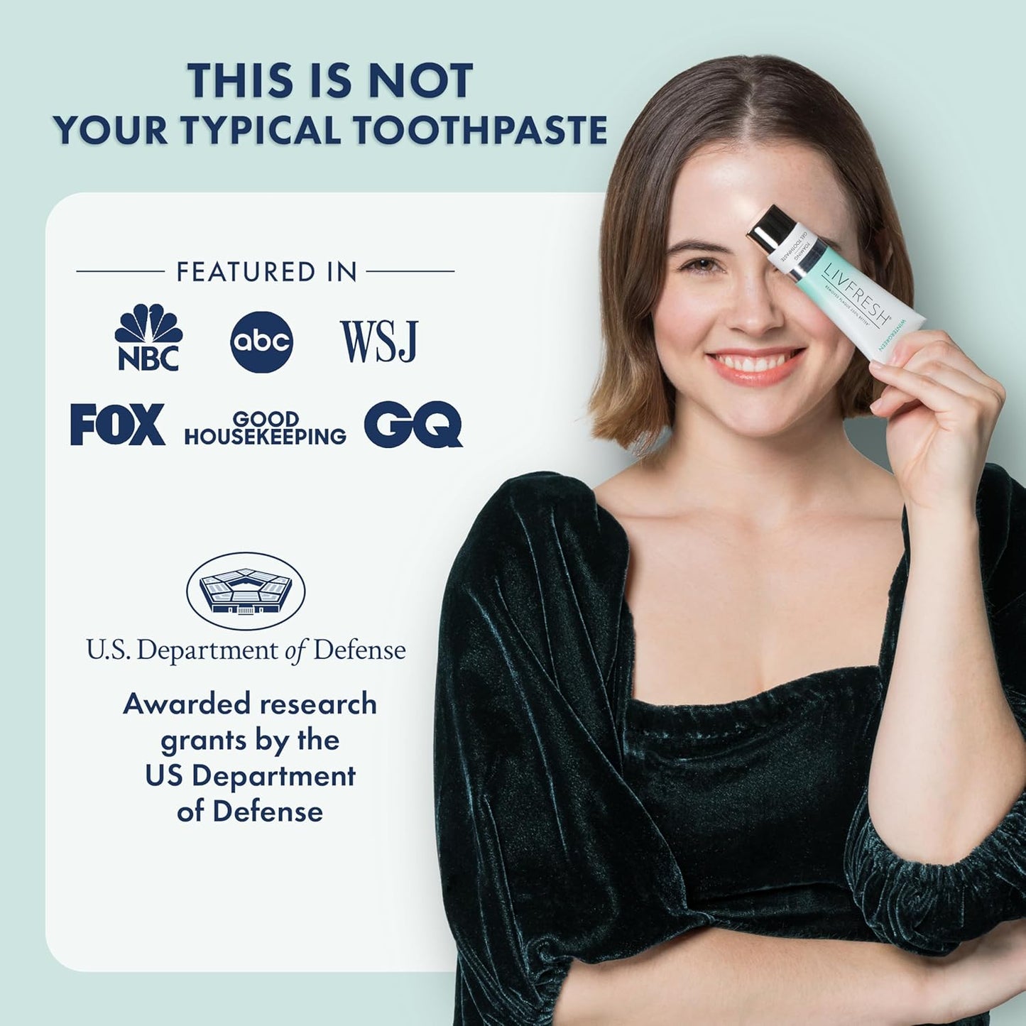 LIVFRESH Toothpaste Gel, Clinically Proven to Remove Plaque 250% Better, Improves Gum Health 190% Better, Prevents & Reduces Tartar, Freshens Breath, SLS Free Dental Gel, Wintergreen