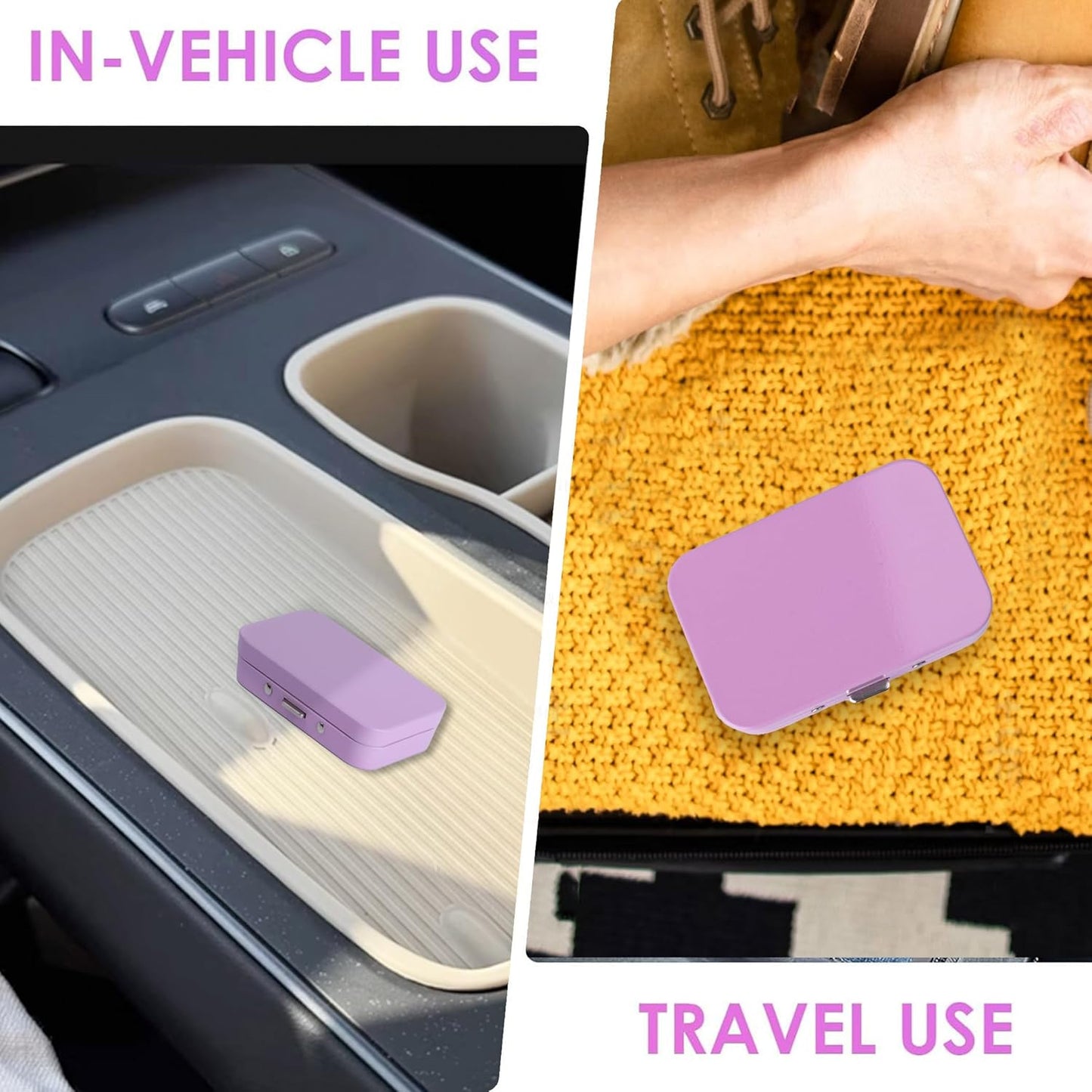 2Pack Dental Floss Portable Case with Mirror,Refillable Portable Floss Pick Holder Container,Small Floss Dispenser for Travel, Dates,Dinners and Hotels(Pink)