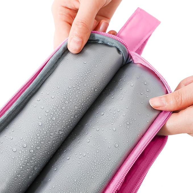 Cheetah Kids Toiletry Bag for Girls, Travel Toiletry Bag for Little Young Girls Cosmetic Bag Makeup Bag Waterproof Hanging Wash Bag Toddler Toiletries, Pink Leopard