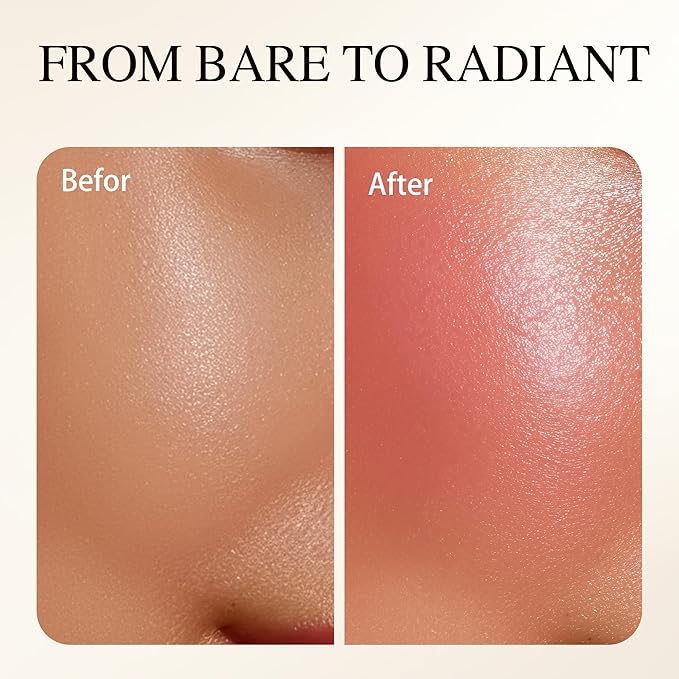 PHOFAY Luminous Blush Powder-Multi-Use Formula, Ultra-Fine & Smooth, Longer-Lasting Wear with Natural Luminous Glow (02#)