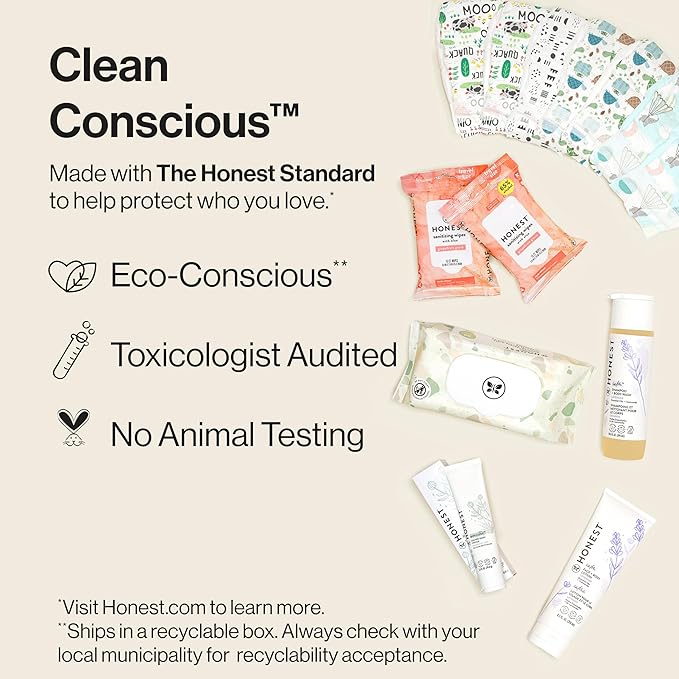 The Honest Company Baby Arrival Gift Set Newborn Essentials Welcome Box Diapers Wipes Personal Care Diaper Rash Cream