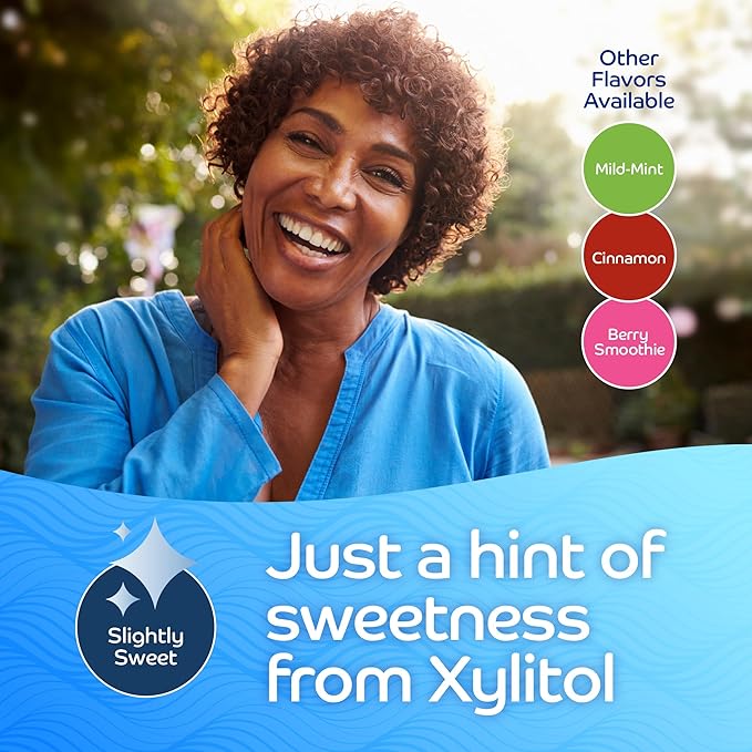 Oracoat XyliMelts for Dry Mouth Night Time or Day - Moisturizing Dry Mouth Adhering Discs, Sugar Free with Xylitol, 40 Count, Slightly-Sweet Flavor, 8-Hour Relief