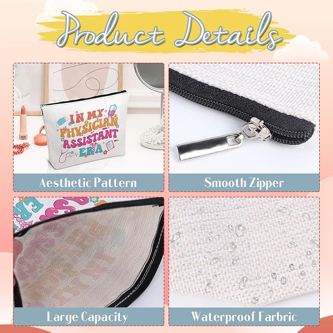 Physician Assistant Gifts for Women - PA School Gifts for Graduation, PA Week Appreciation Thank You Gifts for Physician Assistant, Medical Student Travel Makeup Bag Birthday Christmas Gift