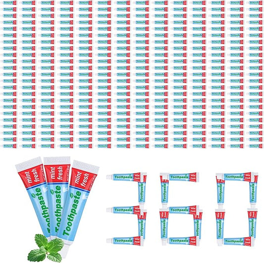 0.28oz Small Toothpaste Travel Size Bulk,Mini Toothpaste Travel,Mint Scent TSA Compliant for Hotel Camping Gym Office School Homeless 360