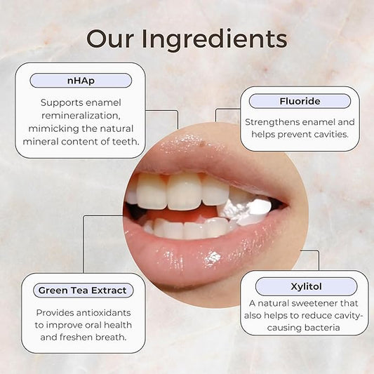 Smile More Toothpaste Tablets with Fluoride & nHAp - Vegan, Enamel Strengthening, Zero Waste, Eco-Friendly Tin (62 Tablets, Fresh Minty Yuzu, Travel-Friendly)