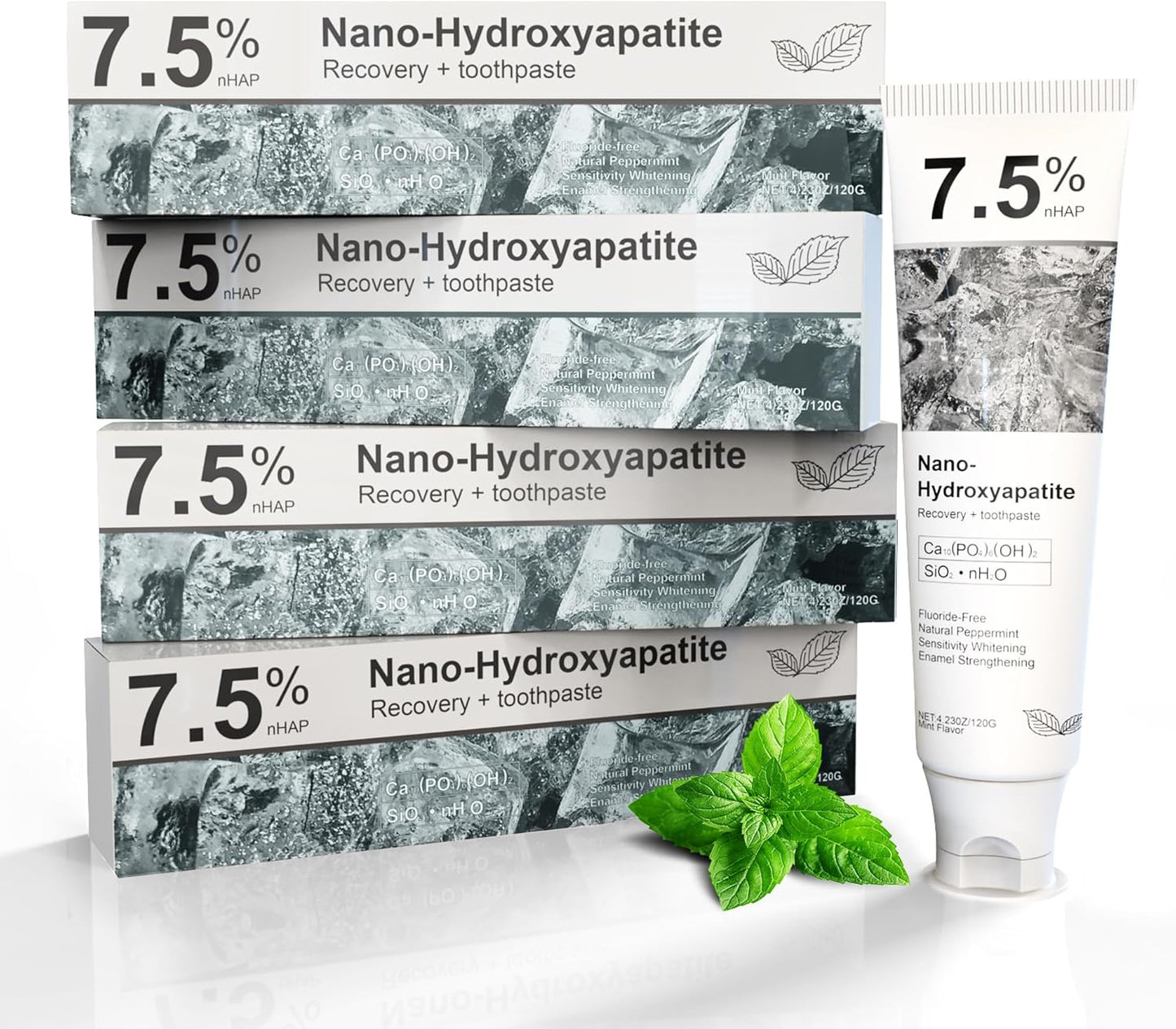 Hydroxyapatite Toothpaste for Advanced Enamel Protection, Gentle and Effective Formula, Fresh Breath, Deep Cleaning Care Toothpaste,Suitable for Sensitive Teeth (4)